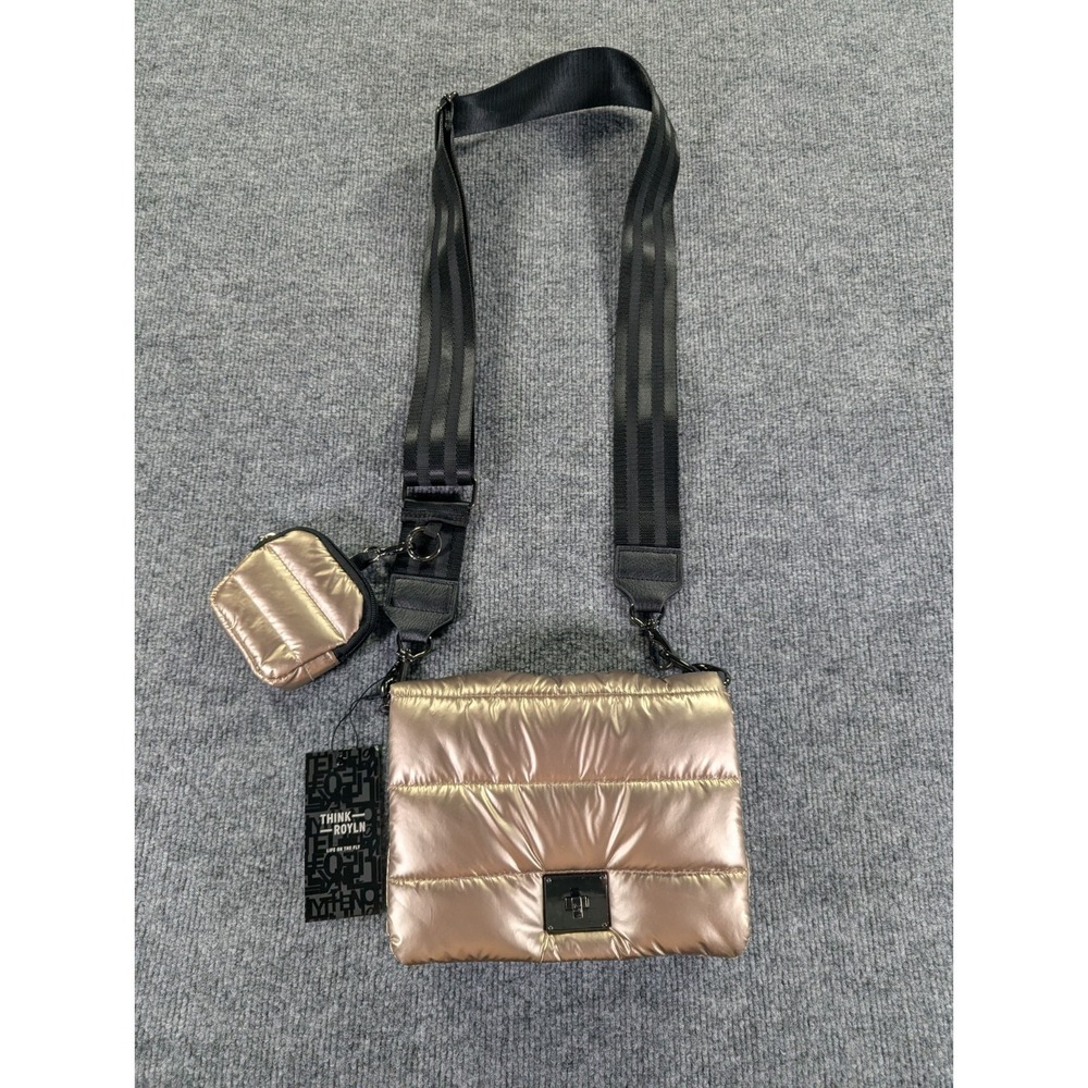NEW! THINK ROYLN Downtown Crosswalk Crossbody Bag Pearl Cashmere Gold